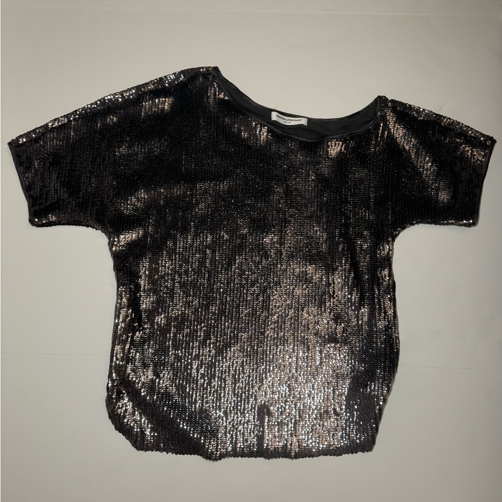 Amanda Uprichard sequin off the shoulder top size M